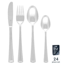 24 Piece Tablekraft Sorrento Stainless Steel Cutlery Set